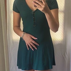 Forever 21 Green Skater Dress